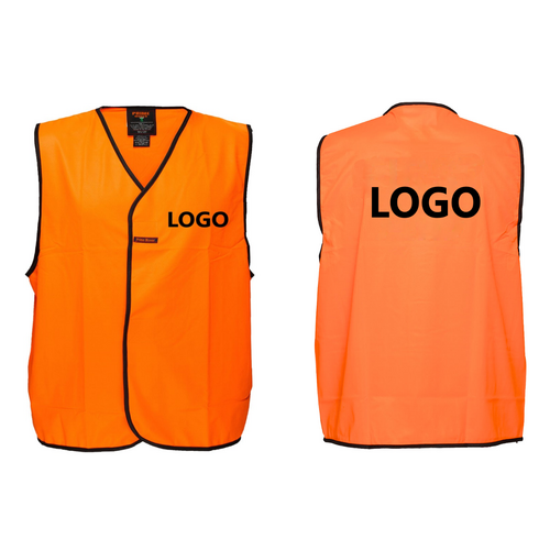 Safety Day Vest with Logo Front and Back Logo