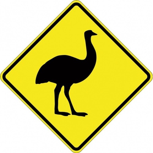 W5-45A Emu Sign- Class 1 Reflective - 600mm x 600mm