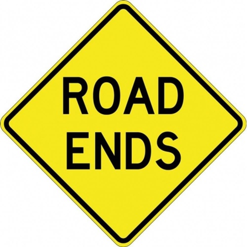 W5-18A Road Ends- Class 1 Reflective - 600mm x 600mm
