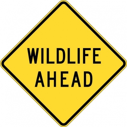 W5-223A Wildlife Ahead Sign- Class 1 Reflective - 600mm x 600mm