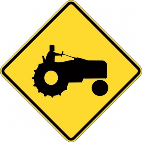 W5-236A Tractor Sign- Class 1 Reflective - 600mm x 600mm