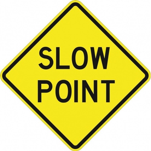W5-33 Slow Point- Class 1 Reflective - 600mm x 600mm