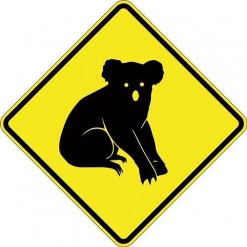 W5-47A Koala Sign- Class 1 Reflective - 600mm x 600mm