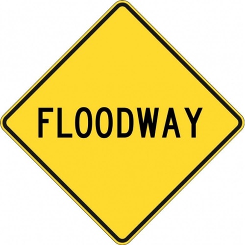 W5-7A Floodway- Class 1 Reflective - 600mm x 600mm