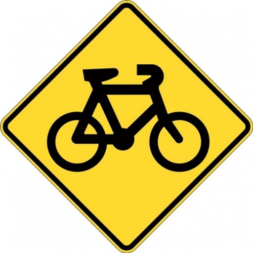 W6-7A Bicycles Sign- Class 1 Reflective - 600mm x 600mm