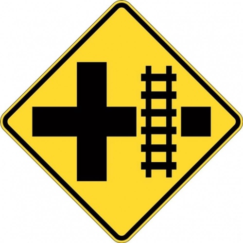 W7-13A Train Crossing At Intersection- Class 1 Reflective - 600mm x 600mm