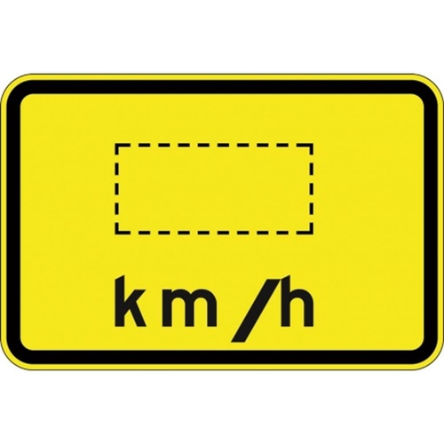 W8-2 Advisory Speed Limit Blank KPH- Class 1 Reflective - 600mm x 400mm