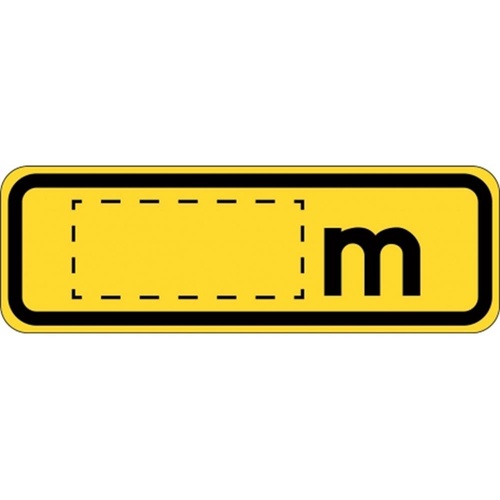 W8-5A Distance M Sign- Class 1 Reflective - 600mm x 200mm