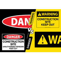 Danger VS Warning Signs