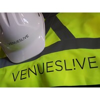 Venueslive customised Safety Vests & Hard Hats 